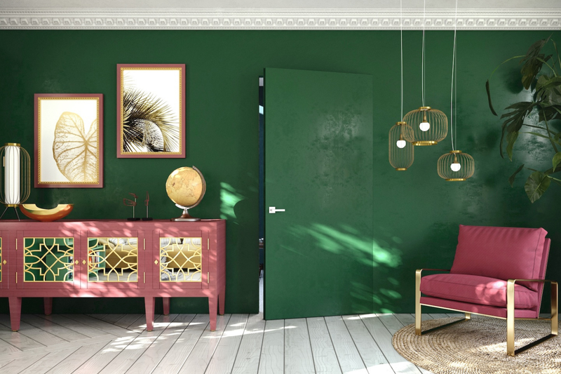 Farbig lackierte Türen: gewagt, aber elegant