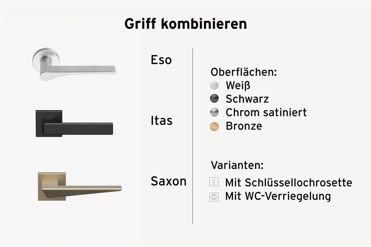 xREVERx XL - versteckte Zarge und zargenlose Tür zum Lackieren mit Wabenkern, Höhe 2400 mm