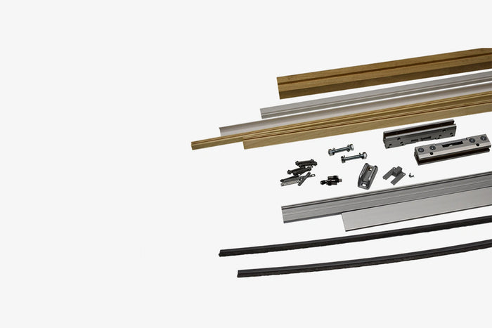 Glass-Kit für flächenbündige Schiebetüren