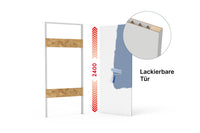 xREVERx XL - versteckte Zarge und zargenlose Tür zum Lackieren mit Wabenkern, Höhe 2400 mm